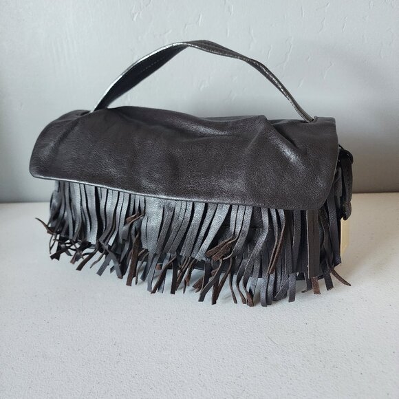Furla Brown Fringe Bag "EUC" - Picture 15 of 16
